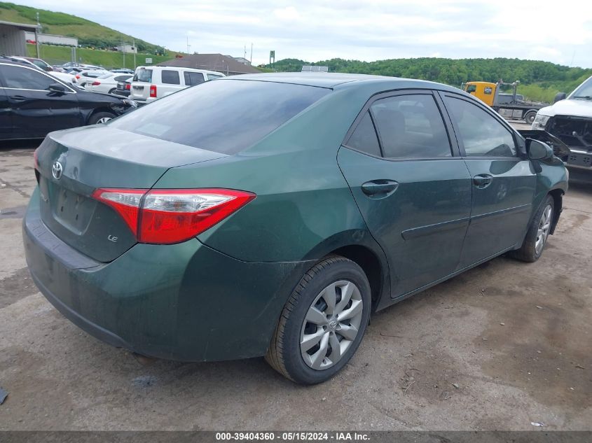 2014 Toyota Corolla Le VIN: 2T1BURHE6EC142268 Lot: 39404360