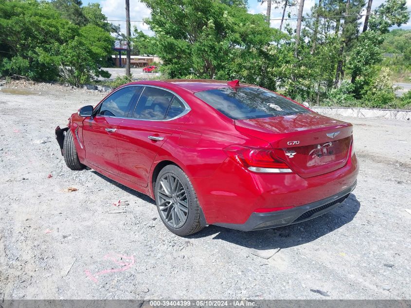 2019 Genesis G70 2.0T Advanced VIN: KMTG64LA0KU037880 Lot: 39404399