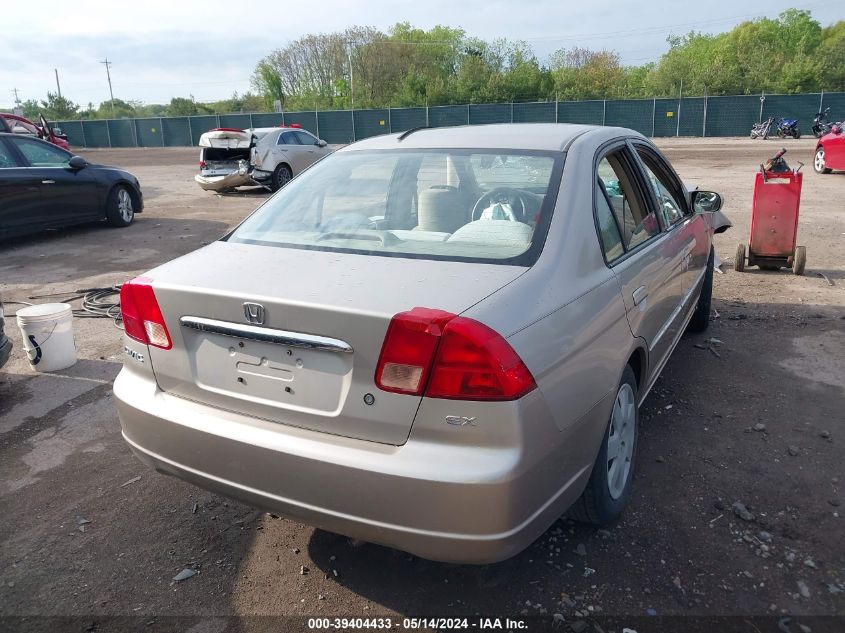 2001 Honda Civic Ex VIN: 2HGES25791H526269 Lot: 39404433