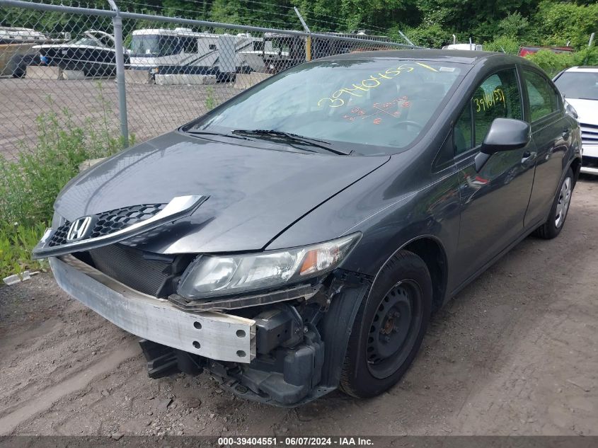 2013 Honda Civic Lx VIN: 2HGFB2F57DH545442 Lot: 39404551