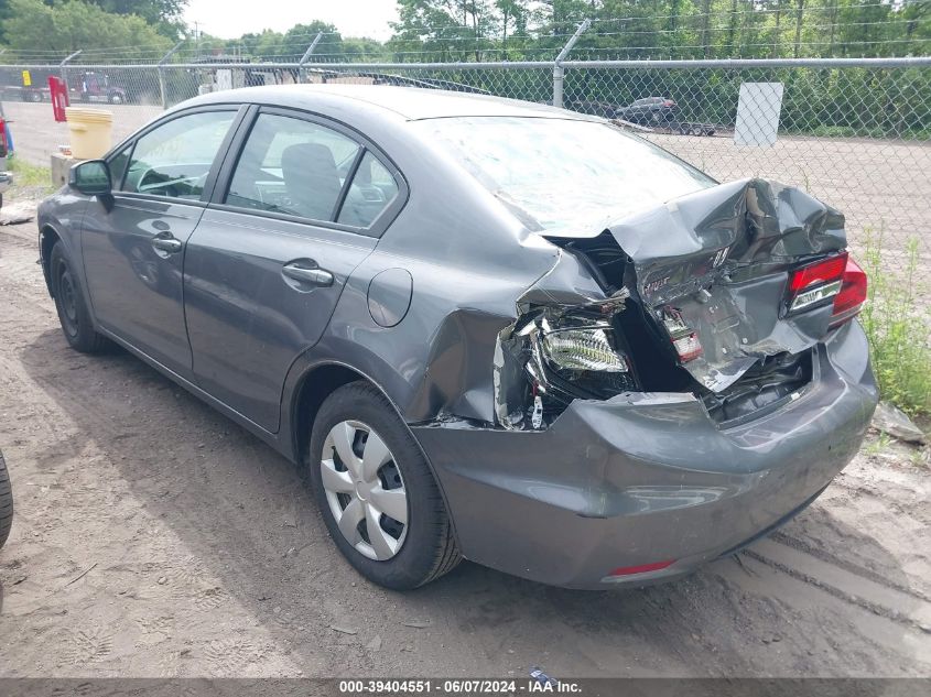 2013 Honda Civic Lx VIN: 2HGFB2F57DH545442 Lot: 39404551