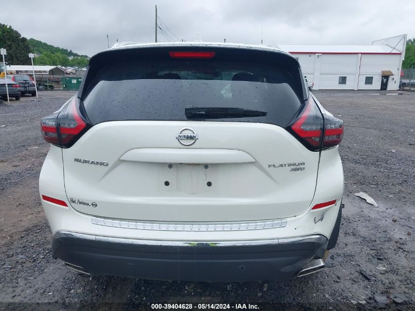 2021 Nissan Murano Platinum Intelligent Awd VIN: 5N1AZ2DS8MC117326 Lot: 39404628