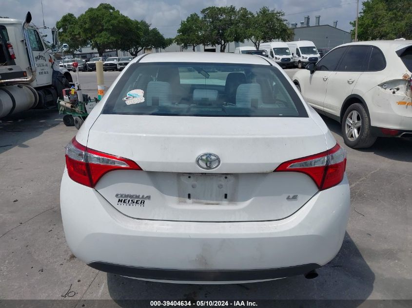 2014 Toyota Corolla Le VIN: 2T1BURHE2EC212056 Lot: 39404634