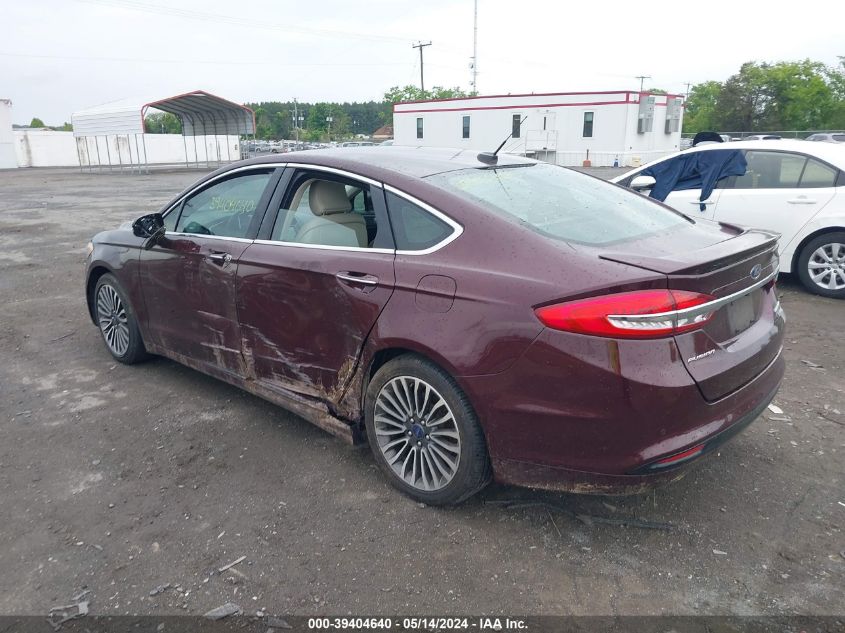 2017 Ford Fusion Hybrid Titanium VIN: 3FA6P0RU5HR148612 Lot: 39404640