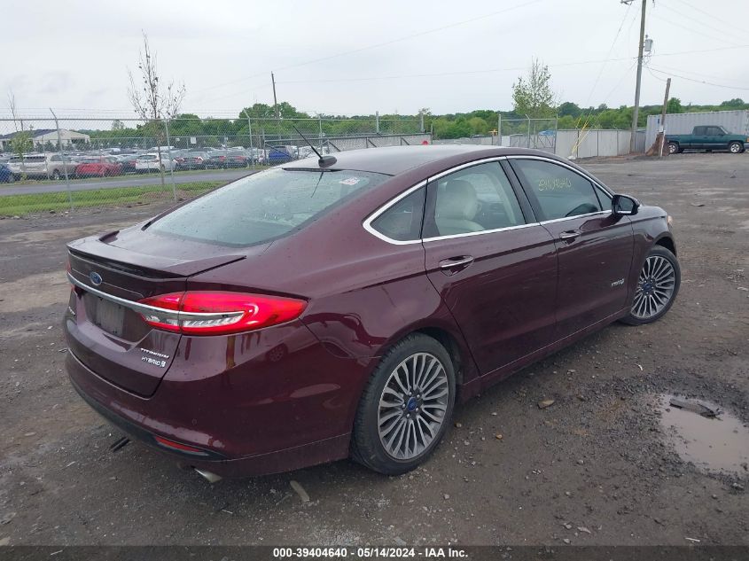 2017 Ford Fusion Hybrid Titanium VIN: 3FA6P0RU5HR148612 Lot: 39404640