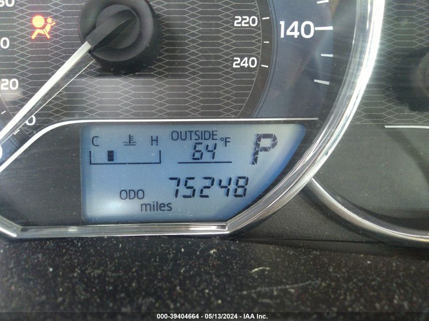 2016 Toyota Corolla Le VIN: 5YFBURHE4GP490038 Lot: 39404664