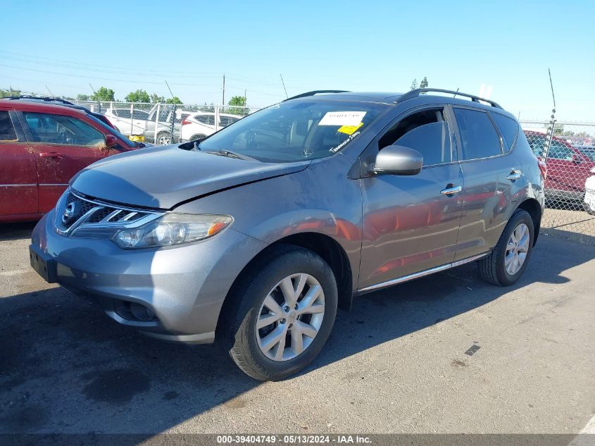 2014 Nissan Murano Sl VIN: JN8AZ1MU7EW419307 Lot: 39404749