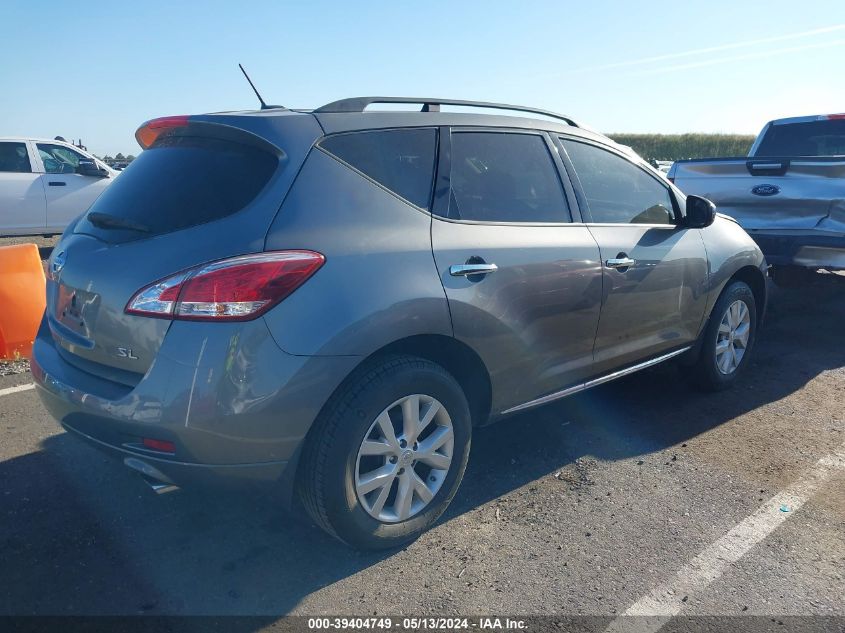 2014 Nissan Murano Sl VIN: JN8AZ1MU7EW419307 Lot: 39404749