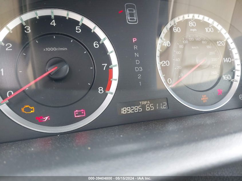 2010 Honda Accord Exl VIN: 1HGCP2F80AA095593 Lot: 39404800