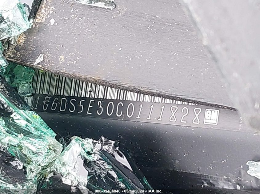 2012 Cadillac Cts Premium VIN: 1G6DS5E30C0111828 Lot: 39404840
