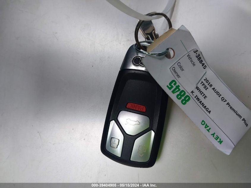 2018 Audi Q7 2.0T Premium VIN: WA1LHAF76JD009046 Lot: 39404905