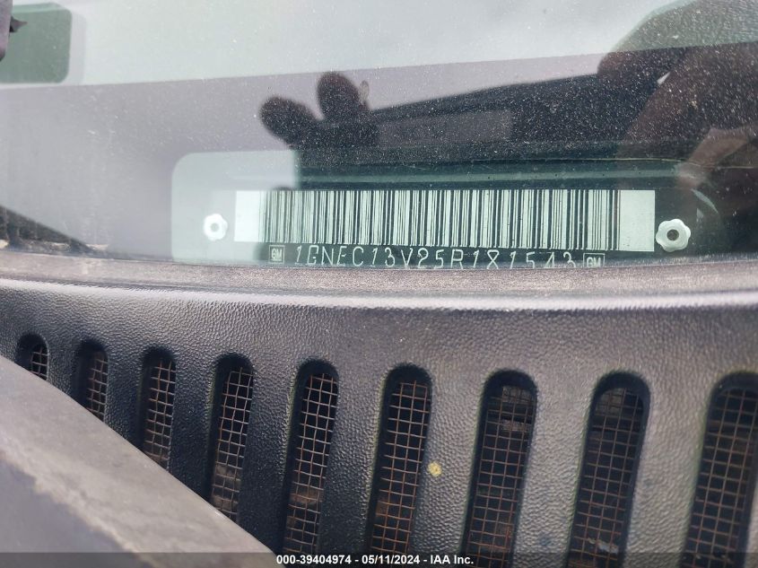 2005 Chevrolet Tahoe Ls VIN: 1GNEC13V25R181543 Lot: 39404974