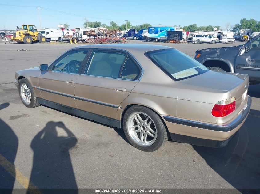 1998 BMW 740Il VIN: WBAGJ832XWDM22475 Lot: 39404982