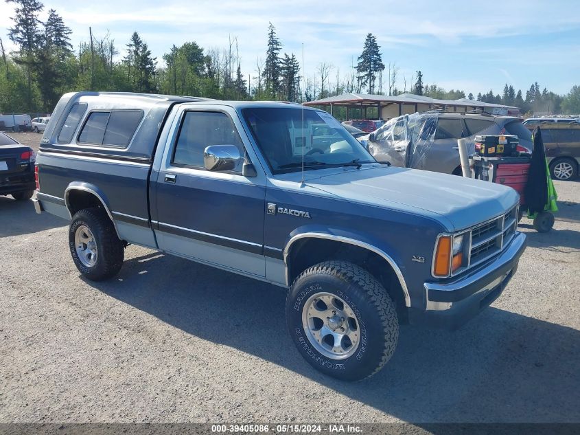 1987 Dodge Dakota VIN: 1B7FR14M2HS523409 Lot: 39405086