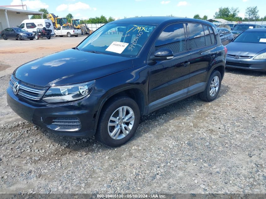 2012 Volkswagen Tiguan S VIN: WVGAV7AX3CW548906 Lot: 39405130