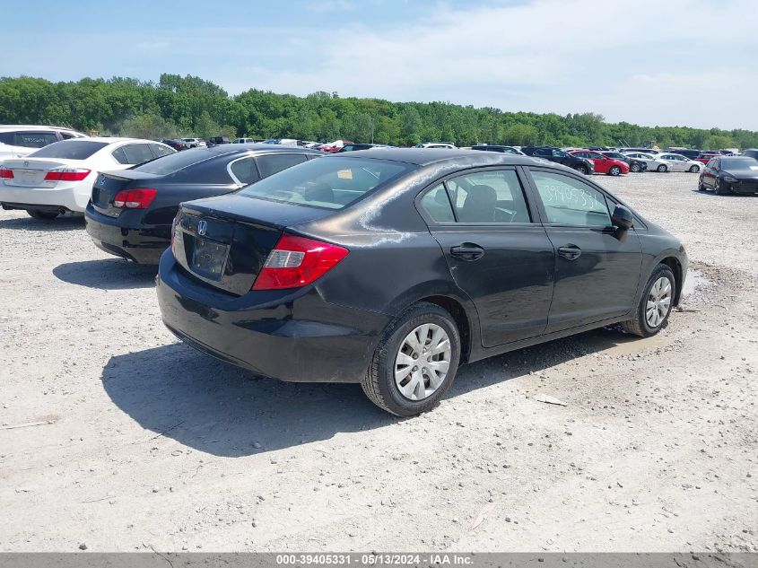 2012 Honda Civic Lx VIN: 2HGFB2F56CH604141 Lot: 39405331