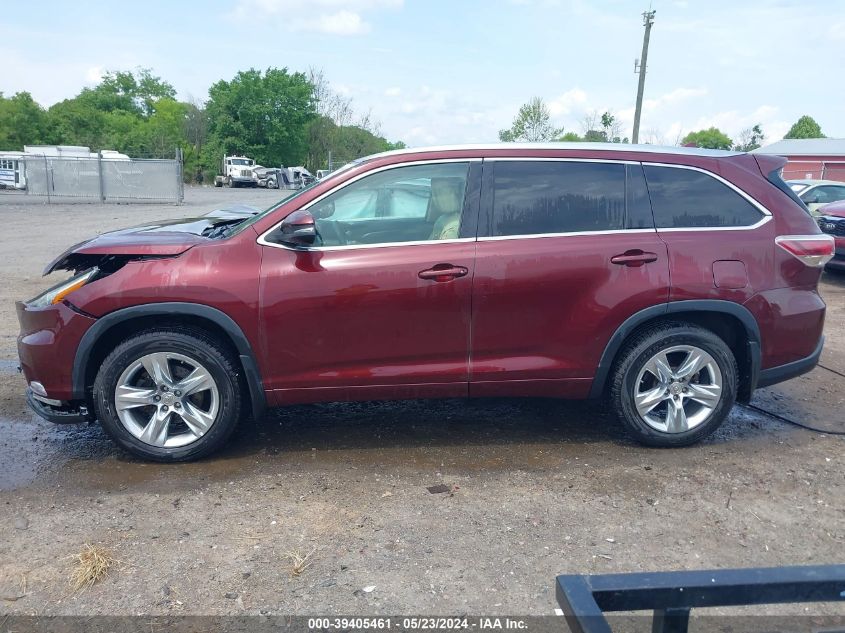 2015 Toyota Highlander Limited Platinum V6 VIN: 5TDDKRFH7FS107890 Lot: 39405461