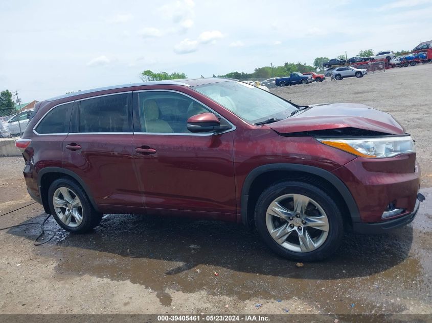 2015 Toyota Highlander Limited Platinum V6 VIN: 5TDDKRFH7FS107890 Lot: 39405461