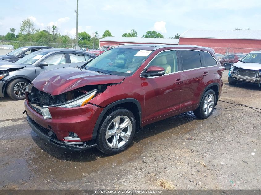 2015 Toyota Highlander Limited Platinum V6 VIN: 5TDDKRFH7FS107890 Lot: 39405461