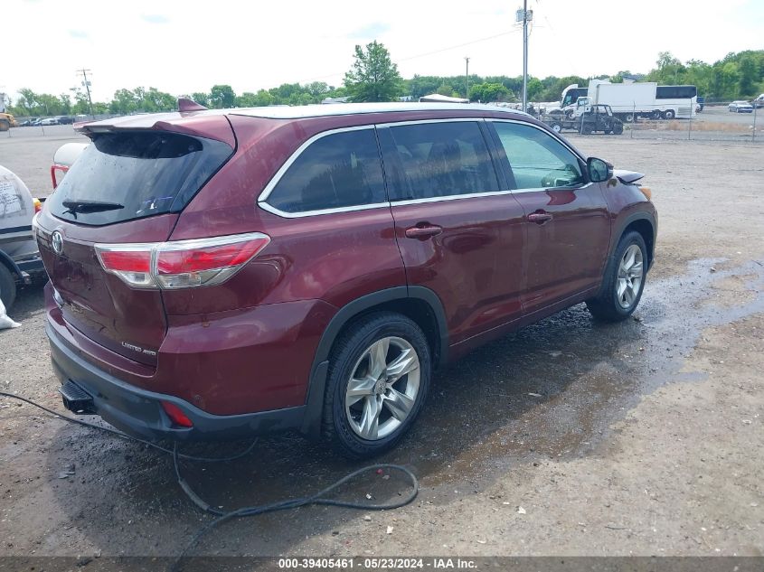 2015 Toyota Highlander Limited Platinum V6 VIN: 5TDDKRFH7FS107890 Lot: 39405461