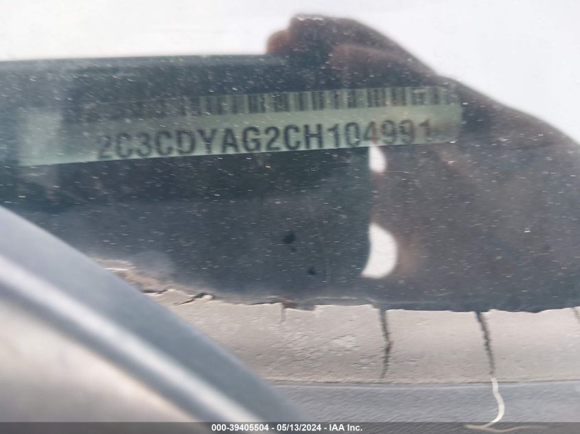 2012 Dodge Challenger Sxt VIN: 2C3CDYAG2CH104991 Lot: 39405504