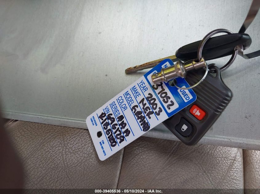 2003 Mercury Grand Marquis Ls VIN: 2MEHM75W73X696129 Lot: 39405536