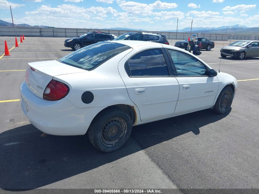 2000 Dodge Neon Highline VIN: 1B3ES46C5YD725091 Lot: 39405568