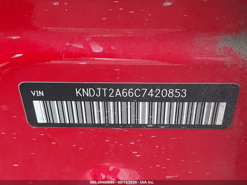 KNDJT2A66C7420853 2012 Kia Soul +