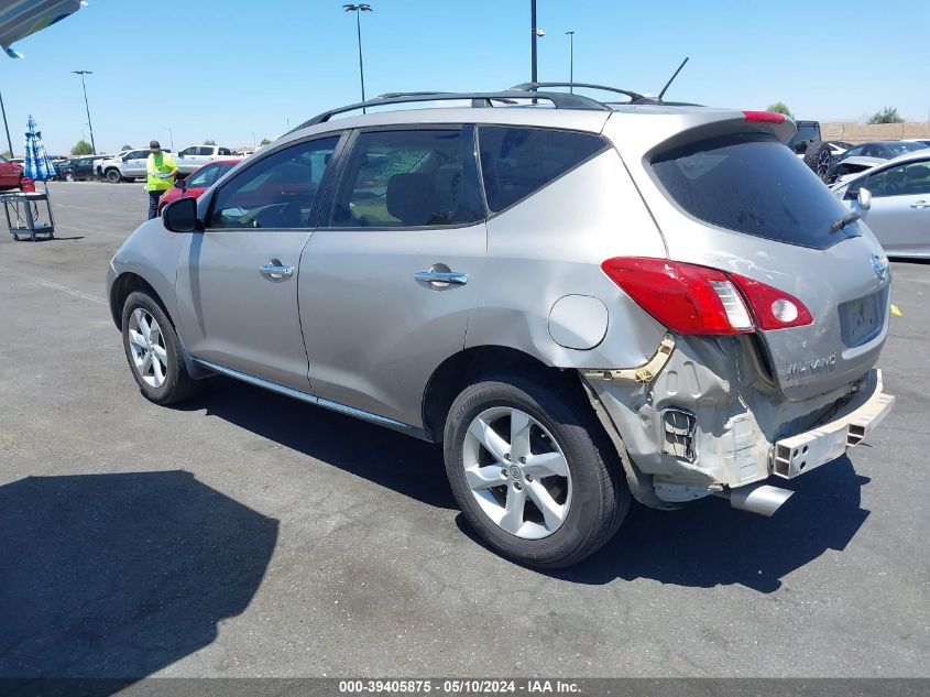 2009 Nissan Murano Sl VIN: JN8AZ18U69W026270 Lot: 39405875