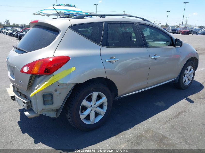 2009 Nissan Murano Sl VIN: JN8AZ18U69W026270 Lot: 39405875