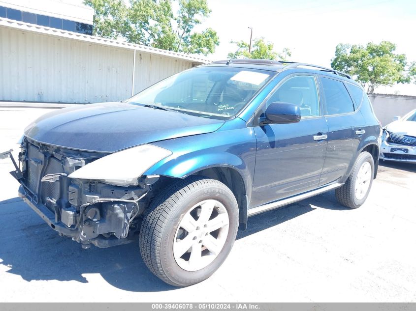 2007 Nissan Murano Sl VIN: JN8AZ08T17W509728 Lot: 39406078