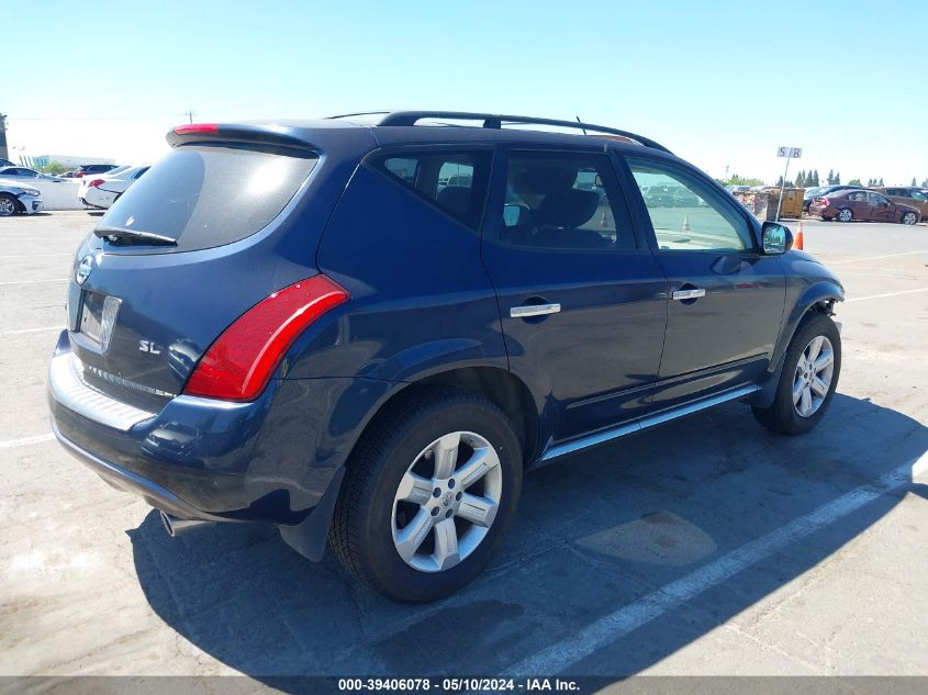 2007 Nissan Murano Sl VIN: JN8AZ08T17W509728 Lot: 39406078