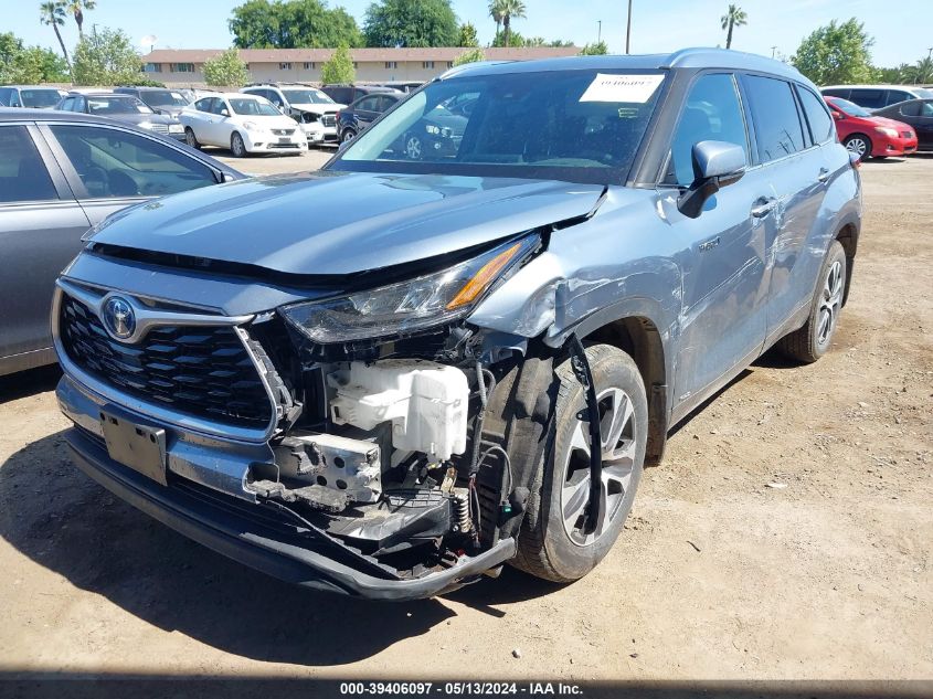 2020 Toyota Highlander Hybrid Xle VIN: 5TDHBRCH1LS006619 Lot: 39406097