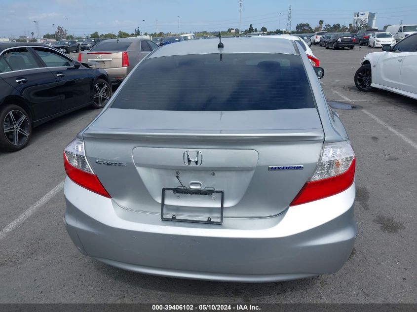 2012 Honda Civic Hybrid VIN: JHMFB4F39CS004584 Lot: 39406102