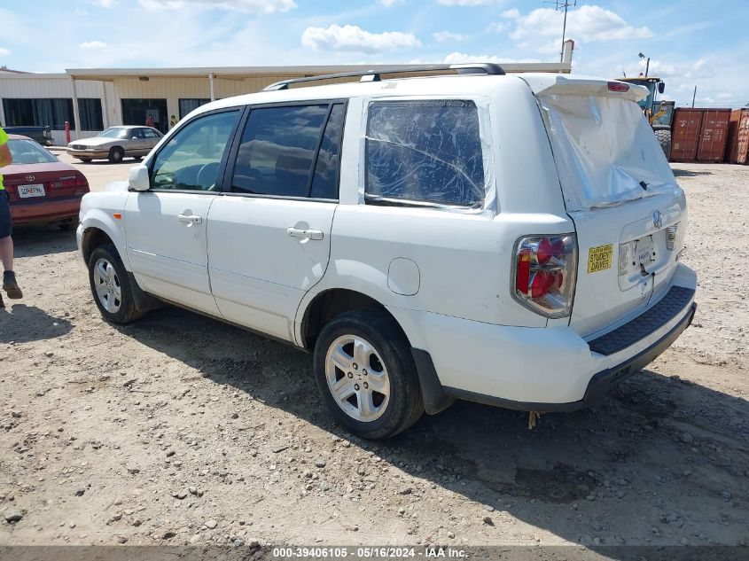 2008 Honda Pilot Vp VIN: 5FNYF28218B023058 Lot: 39406105