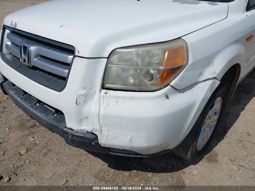 2008 Honda Pilot Vp VIN: 5FNYF28218B023058 Lot: 39406105