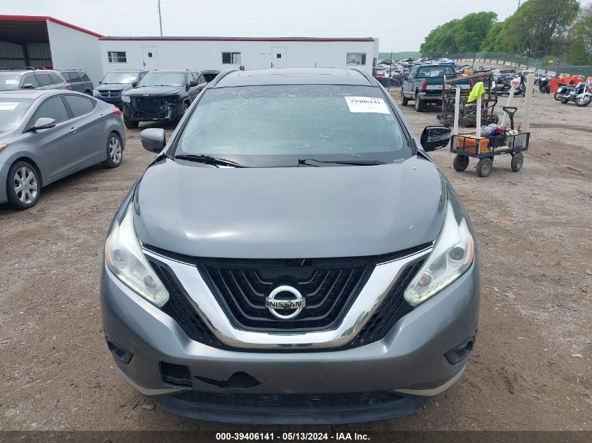 2016 Nissan Murano Sv VIN: 5N1AZ2MH5GN160924 Lot: 39406141