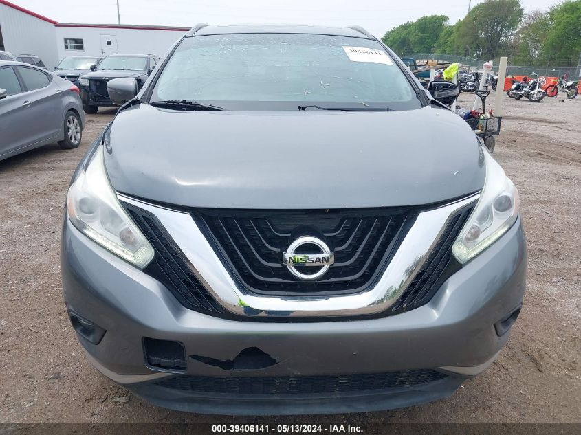 2016 Nissan Murano Sv VIN: 5N1AZ2MH5GN160924 Lot: 39406141