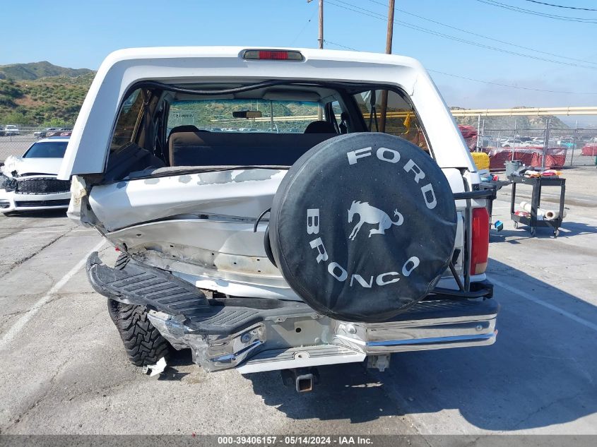 1996 Ford Bronco U100 VIN: 1FMEU15N0TLB92202 Lot: 39406157