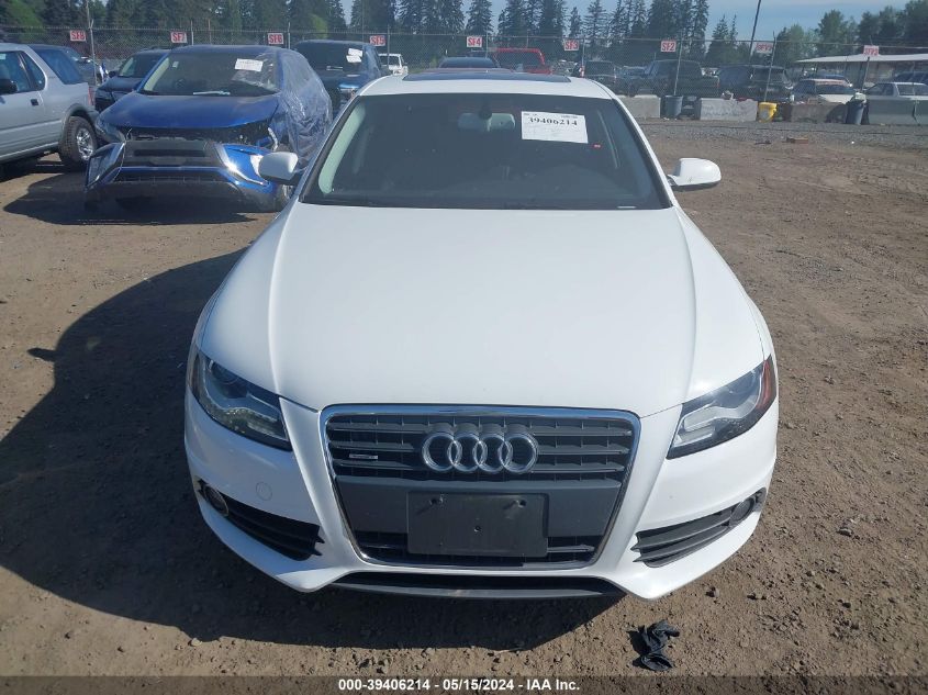 2012 Audi A4 2.0T Premium VIN: WAUFFAFL5CN017395 Lot: 39406214