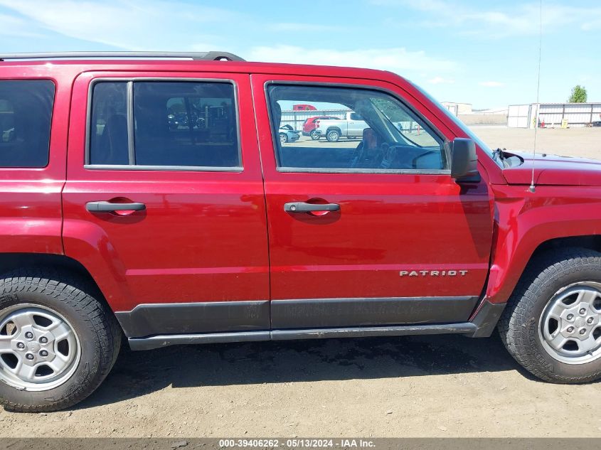 2014 Jeep Patriot Sport VIN: 1C4NJPBAXED856567 Lot: 39406262