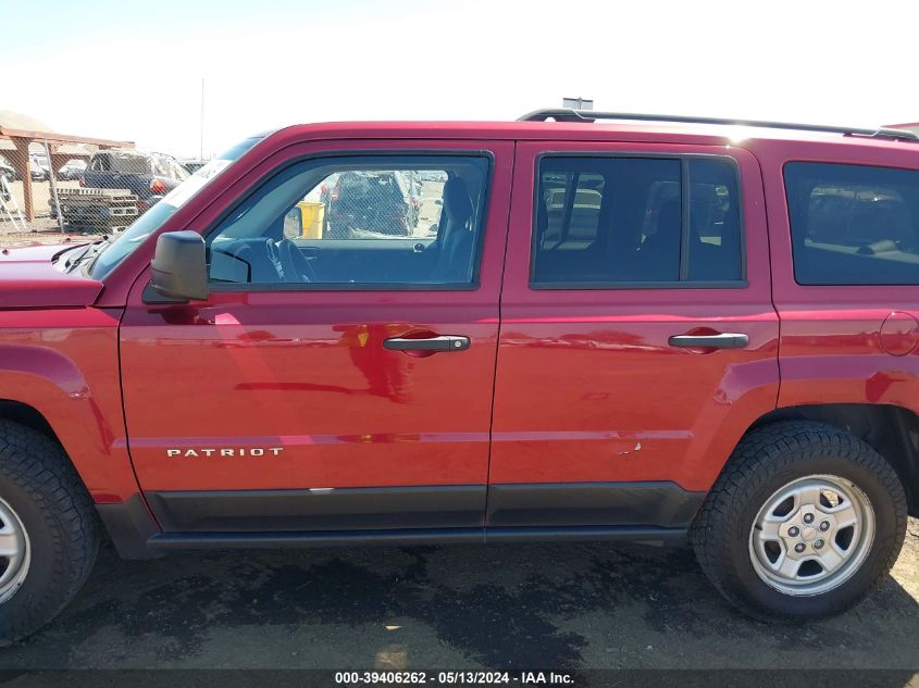 2014 Jeep Patriot Sport VIN: 1C4NJPBAXED856567 Lot: 39406262