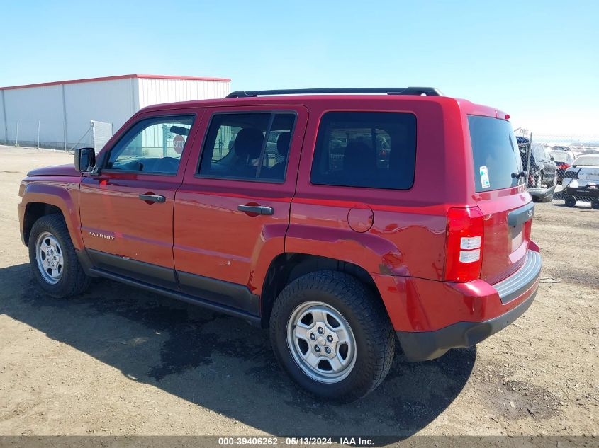 2014 Jeep Patriot Sport VIN: 1C4NJPBAXED856567 Lot: 39406262