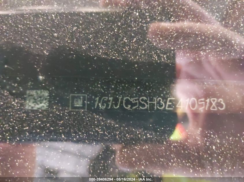 2014 Chevrolet Sonic Lt Auto VIN: 1G1JC5SH3E4105183 Lot: 39406294