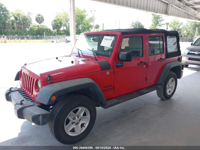 2014 Jeep Wrangler Unlimited Sport VIN: 1C4BJWDG1EL160104 Lot: 39406399