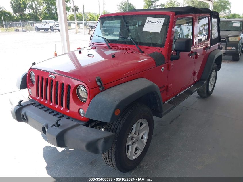 2014 Jeep Wrangler Unlimited Sport VIN: 1C4BJWDG1EL160104 Lot: 39406399