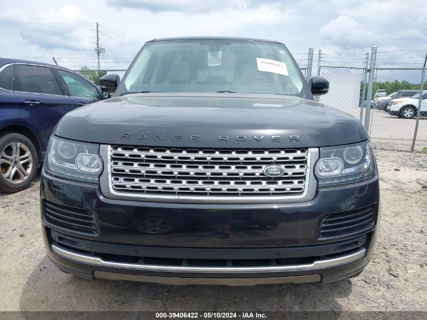 2014 Land Rover Range Rover 3.0L V6 Supercharged Hse VIN: SALGS2WF1EA167834 Lot: 39406422