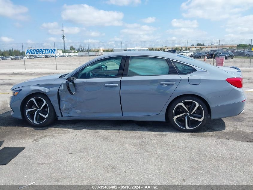 2021 Honda Accord Sport VIN: 1HGCV1F32MA107770 Lot: 39406482