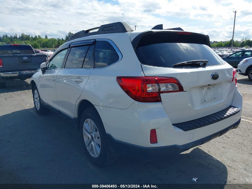 2017 Subaru Outback 2.5I Premium VIN: 4S4BSACC2H3376624 Lot: 39406493