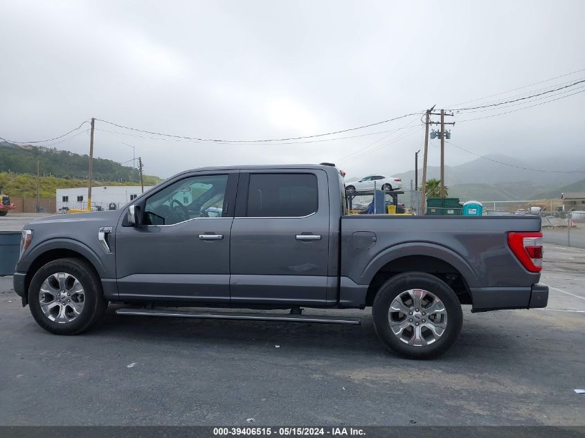 2021 Ford F-150 Platinum VIN: 1FTEW1C84MFB62695 Lot: 39406515